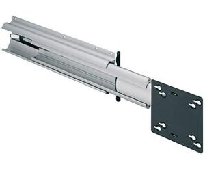 Gedotec Soporte giratorio para televisores de pantalla plana de 22 pulgadas para caravanas y armarios | Guía de TV para tornillos en la pared lateral | Aluminio Plata