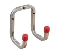 Gedotec Soporte para gancho de pared doble de metal 90 mm - DUO | Acero galvanizado | utilidad para el control del sótano Gancho de taller para atornillar Garaje | tornillo - 1 pieza