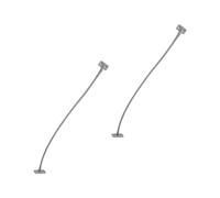 Gedotec Soporte para puerta de muebles | 2 unidades - herrajes para armario de ropa, soporte para puerta de cocina, H3951 | Soporte de plástico plateado | 200 mm | Cuerda de solapa para puertas de