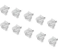 Gedotec Soportes de plástico para baldas de cristal | H10347 | 20 uds. Soporte de estante para insertar en madera | Ancho de soporte de estante: 10,5 mm