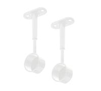 Gedotec soportes de tubo para montaje en techo | TUBI | 2 piezas de soportes de tubo blancos para perchas redondas | Soporte para barra de ropa D: 25 mm | Soporte de techo ajustable en altura