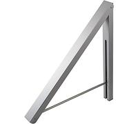 Gedotec superficie gancho abrigo gancho perchero ropa abanico plegable - OVY | Longitud 330 mm | Gancho plegable de plata para perchas | percha de pared para balcones y armarios - 1 pieza