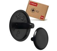 Gedotec Tapones Redondos para Muebles | 100 Piezas - Tapones roscados para taladros PZ2 | H1115 | Tapas Ø 12 x 2,5 mm | Tapones plástico Negro | Tapones para taladros