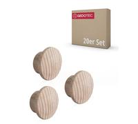 Gedotec Tapones Tapa Agujeros Madera para Agujeros Ciegos Ø 10 mm | Madera Maciza Pino Acabado Natural | Total Ø 15 mm | Tapones Redondos para apretar
