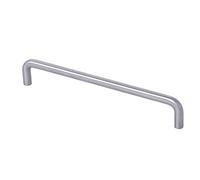 Gedotec® Tirador Arqueado Mango Tipo Barra Tirador de Mueble Manilla de la Puerta Acero Inoxidable Cepillado Material Macizo | Longitud 74-842mm | Profil Ø 10mm | Altura 35MM - 234 x 10 x 224 mm