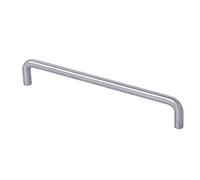 Gedotec® Tirador Arqueado Mango Tipo Barra Tirador de Mueble Manilla de la Puerta Acero Inoxidable Cepillado Material Macizo | Longitud 74-842mm | Profil Ø 10mm | Altura 35MM
