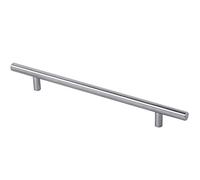 Gedotec Tirador barandas de acero inoxidable Ø 12 mm - Luna | BA 320 mm armario | Acero inoxidable cepillado | Tirador cocina para puertas armario y cajones - tirador redondo tornillos - 1 pieza