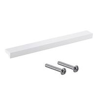 Gedotec Tirador de aluminio blanco | Tirador de cajón en negro | ANGLE | Tirador para muebles de diseño para cajones con la longitud: 100 mm | Tirador de puerta de armario | 1 pieza