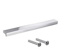 Gedotec Tirador de aluminio macizo | Tirador de cajón en cromo | ANGLE | Tirador para muebles de diseño para cajones con la longitud: 100 mm | Tirador de puerta de armario | 1 pieza