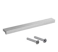 Gedotec Tirador de aluminio macizo | Tirador de cajón en plata | ANGLE | Tirador para muebles de diseño para cajones con la longitud: 600 mm | Tirador de puerta de armario | 1 pieza