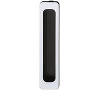 Gedotec Tirador de concha de plástico | Concha para puerta corredera para pegar | Plástico negro y blanco | Diseño moderno | 85 x 26 mm | Puertas plegables correderas | 1 Pieza