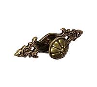 Gedotec Tirador de mueble latón antiguo marrón - BAAL | pomo redondo Ø 25 mm de mueble con roseta en estilo casa de campo