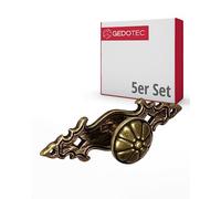 Gedotec Tirador de mueble latón antiguo marrón - BAAL | pomo redondo Ø 25 mm de mueble con roseta en estilo casa de campo