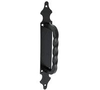 Gedotec Tirador de puerta de metal macizo | 1 pieza Tiradores plegables para puertas de muebles | Longitud: 280 mm | HONGAR | Tiradores para muebles acabado negro mate - diseño clásico