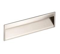 Gedotec tirador empotrado en mueble tirador de concha cocina - Wave grande | tirador empotrado con concha | metal aspecto acero inoxidable | tirador de concha para armarios y cajones | 1 pieza - tir