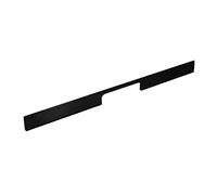 Gedotec Tirador para muebles de color negro, de aluminio, mango de diseño para cocina, Peak, tirador de barra rectangular para cajones y armarios de armario, longitud de perfil 500 mm, 1 unidad