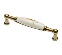 Gedotec Tirador para muebles de porcelana | 1 pieza | Tiradores para armarios de cocina con material de fijación | ERNI | Tiradores para muebles con espiga con BA 96 mm | Tiradores de puerta para