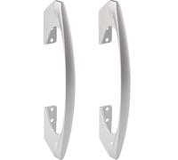 Gedotec Tiradores de bar puertas correderas plegables correderas - SOMANA | Tirador para puerta corredera plegable con distancia entre agujeros: 96 y 128 mm | metal, plata anodizada 2 piezas