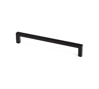 Gedotec Tiradores de muebles de metal macizo, 10 unidades, para armarios de cocina, incluye material de fijación, SIDO, color negro, LA: 192 mm, tiradores de puerta para armarios, armario, muebles