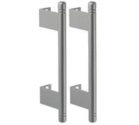 Gedotec Tirador de mueble para puerta corredera de metal para puertas correderas plegables - Slide | Tirador redondo de puerta corredera de acero plateado mate | 2 unidades