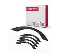 Gedotec Tiradores para muebles para habitación infantil, distancia entre perforaciones, 128 mm, color negro, 10 unidades, tiradores de cajones de plástico, tiradores de puerta de colores, tiradores de