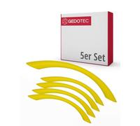 Gedotec Tiradores para muebles para habitación infantil, distancia entre taladros de 128 mm, color amarillo, 5 unidades, tiradores de cajones de plástico, tiradores de puerta de colores, tiradores de