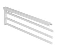 Gedotec Toallero Extensible para baño y Cocina, Armario de 3 Brazos - H6007 | Colgador Blanco | Longitud 465 mm | 1 Pieza - Soporte para paños de Cocina de diseño de 3 Brazos con Tornillos