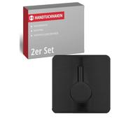 Gedotec Toallero sin taladrar, Color Negro, 2 Unidades, Soporte para Toallas de Acero Inoxidable, Gancho Autoadhesivo para baño y Cocina, Gancho Pared para Pegar, Gancho Adhesivo como Soporte Toalla