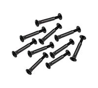 Gedotec Tornillos de montaje/conexión de muebles Remaches Matt Black Steel M4 zócalo cama, muebles, armario de madera | Herramientas fijación y encuadernación | Ranura PZ2 de 32 a 42 mm - 100 piezas