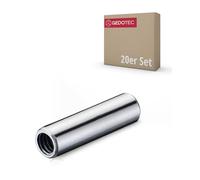 Gedotec Tornillos para muebles M4 tornillos de casquillo 22 mm tornillo de unión para taladro Ø 5 mm | acero galvanizado | grosor de madera 28-33 mm | casquillo roscado con rosca interior M4