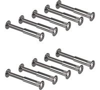 Gedotec Tornillos para muebles M6 | 100 piezas - tornillos de casquillo | conector de acero niquelado | espesor de madera 36-46 mm