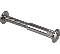 Gedotec Tornillos para muebles M6 | 50 piezas - tornillos de casquillo | conector de acero niquelado | espesor de madera 32-42 mm