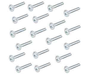 Gedotec Tornillos roscados M4 para tiradores de cajones y pomos - H10644 | Rosca M4 x 25 mm | Tornillos para tiradores de muebles para cocina y puertas de armario | Acero galvanizado | 25 unidades