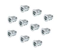Gedotec Tuerca roscada de metal para fijar la tuerca a presión, M4 x 8 mm, manguitos atornillables con borde protector, acero galvanizado, hexágono interior, 100 unidades, manguitos roscados de madera