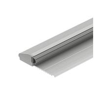 GedoTec - Umbral de puerta de aluminio con tope de puerta de piso con sello | Longitud 1215 mm | en aluminio anodizado plata | metal antracita | herrajes Herrajes arquitectónicos | 1 pieza