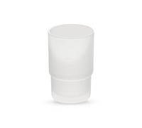 Gedotec Vaso para cepillos de dientes | Baño Ø 6,7 cm Vaso para cepillos de dientes | 1 pieza | Vaso para cepillo de dientes de cristal satinado | Vaso de repuesto para montaje en pared 200 ml |