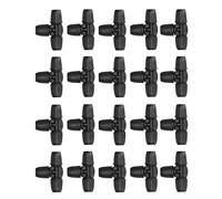 Gedourain Accesorios de Riego Conector en T Recto de 20 Piezas, T de Manguera de Agua de Material ABS para Tuberías 811, Mano de Obra Exquisita, Adecuado para Espacios Verdes Públicos y Jardinería