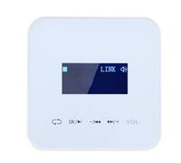 Gedourain Amplificador de Pared de 2 Canales Amplificador de Música Bluetooth de Alta Definición con Control Remoto para el Hogar y la Cafetería Pantalla LCD de 1,7 Pulgadas (Blanco)