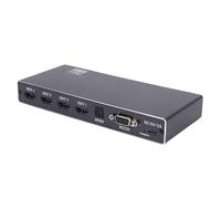 Gedourain Controlador de Pared de Vídeo 4K 2x2, Procesador Multimedia DVI USB C de Alta Resolución para Eventos Empresariales, Diseño de Hierro