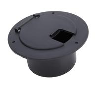 Gedourain Escotilla Redonda para Cable Eléctrico, Cubierta de Cable de Alimentación Premium para Vehículos Recreativos y Remolques de 3-1/2 Pulgadas, Material ABS Duradero, 1 Paquete