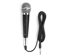 Gedourain Micrófono de Bobina Móvil, Micrófono con Cable de Sonido HiFi con Reducción de Ruido, Profesional para Rendimiento en Reuniones (Negro)