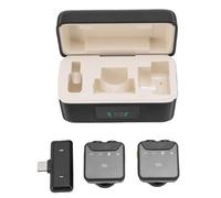 Gedourain Micrófono Lavalier Inalámbrico con Reducción de Ruido para Vlogs, Transmisiones en Vivo, Entrevistas, Monitoreo en Tiempo Real para Creadores de Contenido, 1 a 2 Micrófonos para Grabación,