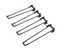 Gedourain Patas de Mesa de Metal Minimalistas Modernas Negras para Mesa de Centro Plegable, Paquete de 4 Patas de Muebles Resistentes para de Camping, Silicona Estable y Material de Hierro (350 mm)