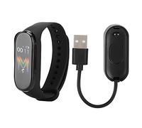 Gedourain Pulsera Inteligente con Rastreador de Ejercicios, Pulsera Inteligente Resistente Al Agua M5, Monitor de Ritmo Cardíaco Durante el Sueño, Reloj Contador de Pasos Negro, Reloj con