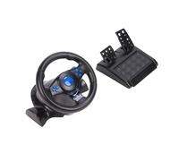 Gedourain Rueda Vibratoria para Juegos con Rotación de 180°, Rueda de Carreras con Pedales para PC, Múltiples Botones de Control para la Mejor Experiencia de Juego