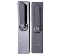 Gedourain Teclado de Huella Digital Cerradura de Manija de Puerta Inteligente Seguridad Mejorada Desbloqueo Sensible para Puerta de Seguridad Interior y Exterior Antirrobo de Acero Inoxidable de