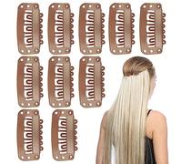 GEDOX Horquillas para el pelo de metal para mujer, clips de presión en forma de U | 10 clips de extensión de cabello resistentes de acero inoxidable - Horquillas para el pelo