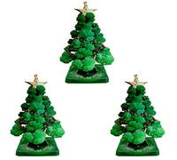 Geduochn Mini árbol de Navidad, árbol de Papel, Kit de Cultivo de Cristal/Adornos de decoración de Juguete, Kits de Ciencia y Juguetes guía de Aprendizaje (3 Piezas)