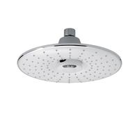 Gedy Alcachofa de ducha antical cromada Music 00, alcachofa de ducha redonda diámetro 23 cm, caja Bluetooth incorporada extraíble, 1 chorro tipo lluvia, alcachofa ajustable 360°, boquillas de silicona