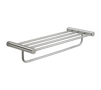 Gedy Ande Estante baño para Toallas Toallero Baño Pared Doble 60x22x12,5cm Acero Inoxidable AISI 304 Acabado Cromo, Estante Ducha con Tornillos Incluidos